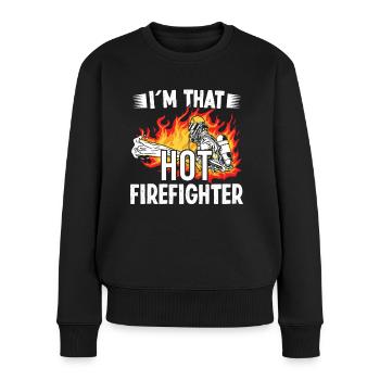 Firefighter at That Hot Firefighter Fire Brigade - Women's Premium Organic Jumper - black - Front - Julia (174cm)
