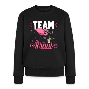 Team Braut JGA Frauen Tshirt Polterabend Damen - Frauen Premium Bio Pullover - Schwarz - Vorne - Julia (174cm)