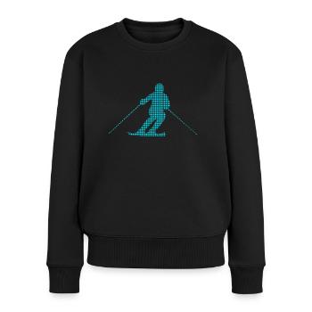 Ski - Frauen Premium Bio Pullover - Schwarz - Vorne - Julia (174cm)