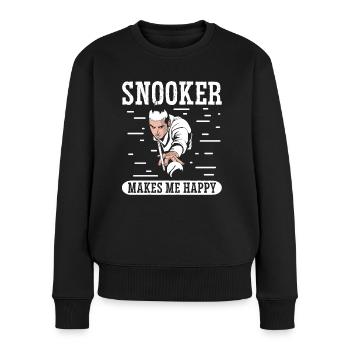 Snooker me rend heureux Billiards 8 Ball Pool Players - Pull Premium bio Femme - noir - Devant - Julia (174cm)