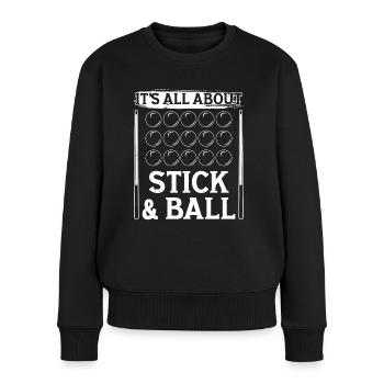 Snooker All About Stick & Ball Billiards 8 Ball Pool - Women's Premium Organic Jumper - black - Front - Julia (174cm)