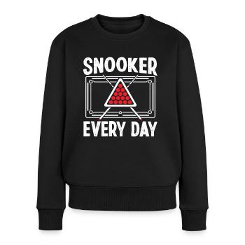 Snooker Every Day Billiards 8 Ball Pool Players - Women's Premium Organic Jumper - black - Front - Julia (174cm)