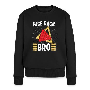Snooker Nice Rack Bro Billiards 8 Ball Pool Player - Pull Premium bio Femme - noir - Devant - Julia (174cm)