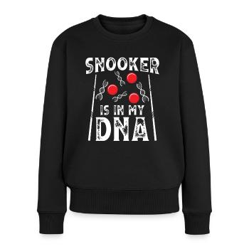 Snooker Is In My DNA Billiards 8 Ball Pool Player - Women's Premium Organic Jumper - black - Front - Julia (174cm)