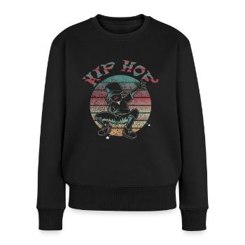 Beat Hip Hop bboy - Frauen Premium Bio Pullover - Schwarz - Vorne - Julia (174cm)