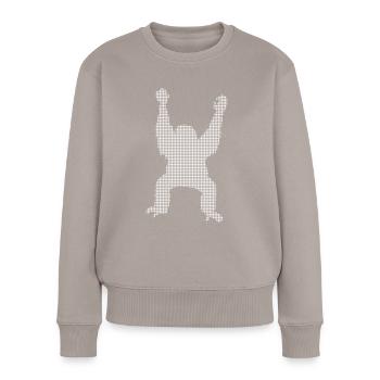 Orang Utan - Frauen Premium Bio Pullover - Taupe - Vorne - Julia (174cm)