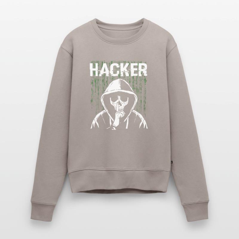 Hacker Skull Hacking Programming Dark Net Frauen Premium Bio Pullover