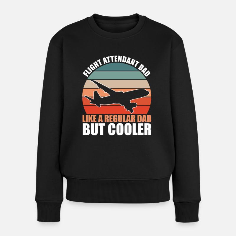 Papa agent de bord - Pull Premium bio Femme - noir