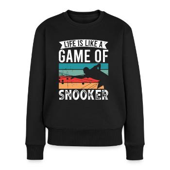 Billiards vie comme jeu de billard 8 billard - Pull Premium bio Femme - noir - Devant - Julia (174cm)