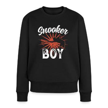 Snooker Boy Billiards Player 8 Ball Pool - Women's Premium Organic Jumper - black - Front - Julia (174cm)