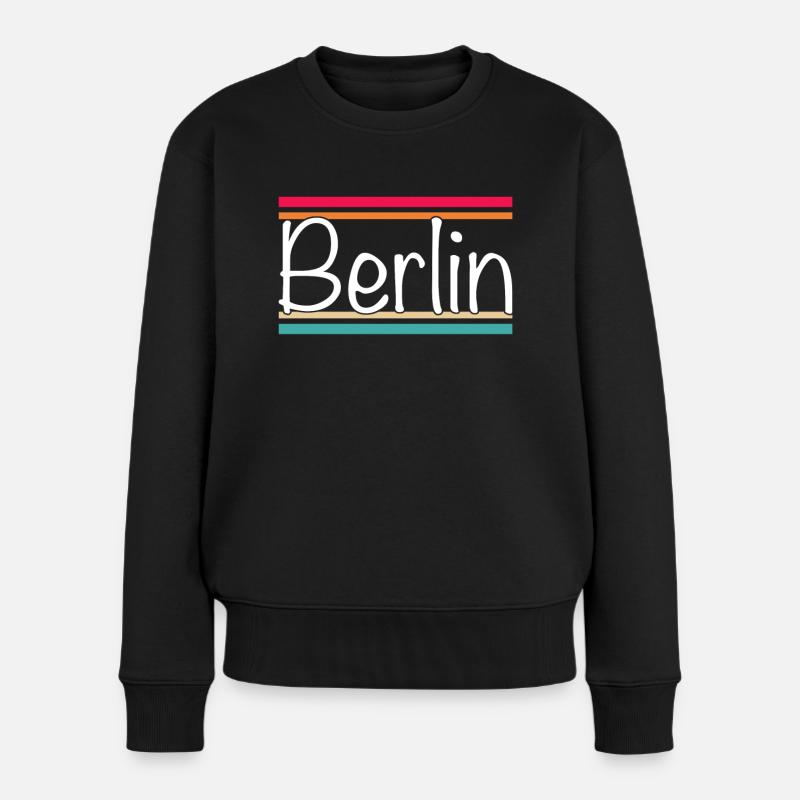 Berlin - Frauen Premium Bio Pullover - Schwarz