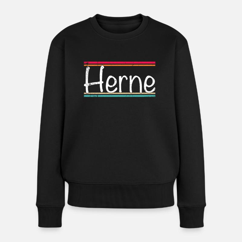Herne - Frauen Premium Bio Pullover - Schwarz