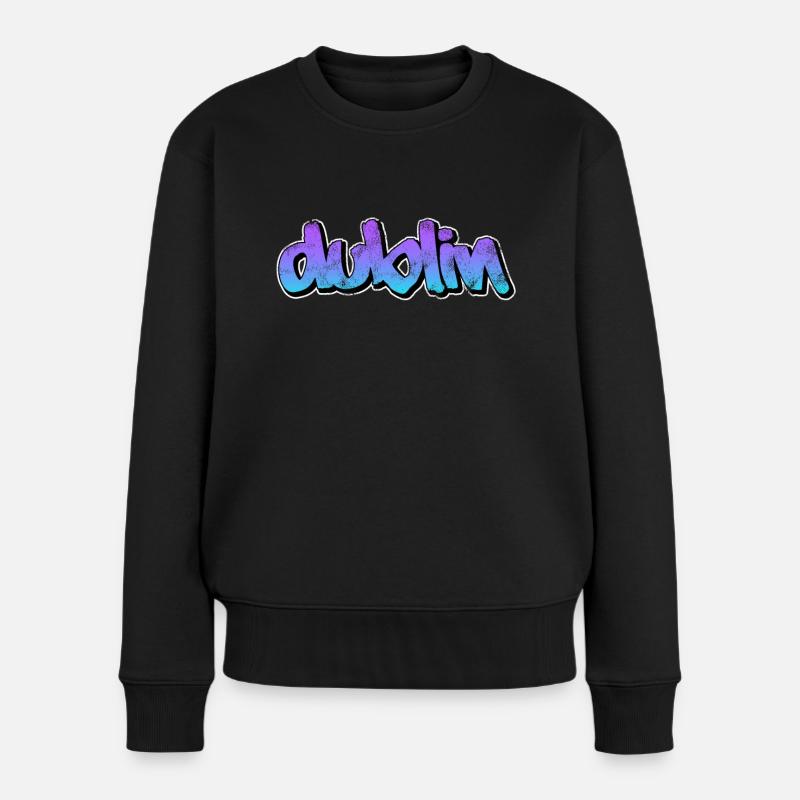 Dublin - Frauen Premium Bio Pullover - Schwarz