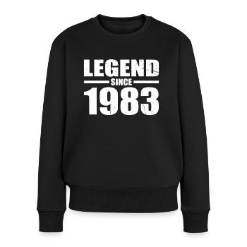 40. Geburtstag Jahrgang 1983 Legend Since 1983 - Frauen Premium Bio Pullover - Schwarz - Vorne - Julia (174cm)