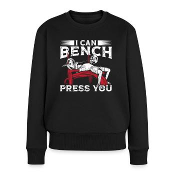 Strongman I Bench Press You Fitness Bodybuilding - Frauen Premium Bio Pullover - Schwarz - Vorne - Julia (174cm)