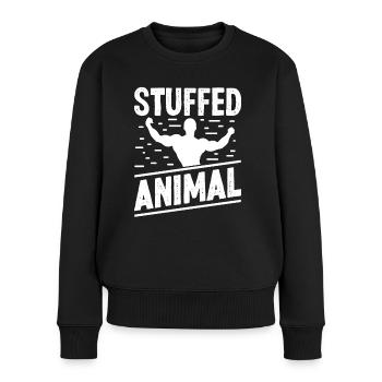 Strongman Stuffed Animal Gym Fitness Bodybuilding - Women's Premium Organic Jumper - black - Front - Julia (174cm)
