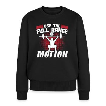 Strongman gamme complète de Motion Gym Musculation - Pull Premium bio Femme - noir - Devant - Julia (174cm)