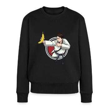 Fruits Fruits Banane Karaté Fighter Judo Enfant - Pull Premium bio Femme - noir - Devant - Julia (174cm)