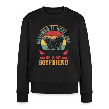 Kryptozoologie Mothman - Frauen Premium Bio Pullover - Schwarz - Vorne - Julia (174cm)