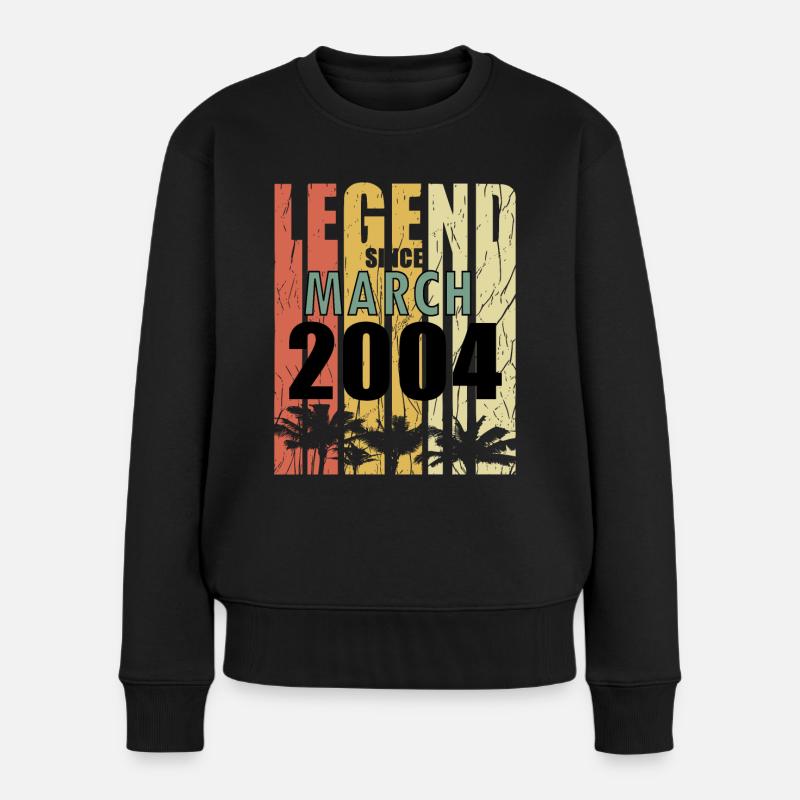 19 Jahre Epic Since March 2004 19. Geburtstag - Frauen Premium Bio Pullover - Schwarz