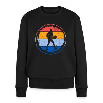 Tennis Game Vintage Racket Tennis Player - Women's Premium Organic Jumper - black - Front - Julia (174cm)