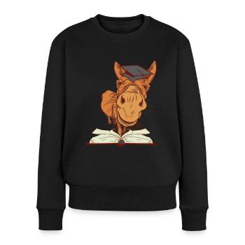Donkey mule enrollment first grader clever - Women's Premium Organic Jumper - black - Front - Julia (174cm)