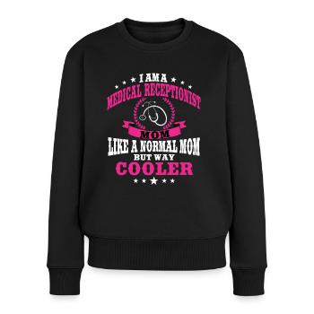 Réceptionniste médicale mère pour femmes - Pull Premium bio Femme - noir - Devant - Julia (174cm)