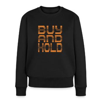 Aktien Spruch - Frauen Premium Bio Pullover - Schwarz - Vorne - Julia (174cm)