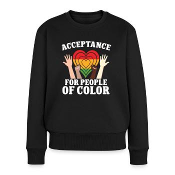 Black History Month Acceptance For People Of Color - Women's Premium Organic Jumper - black - Front - Julia (174cm)