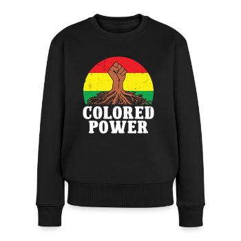 Black History Month Colored Power African-Americans - Women's Premium Organic Jumper - black - Front - Julia (174cm)