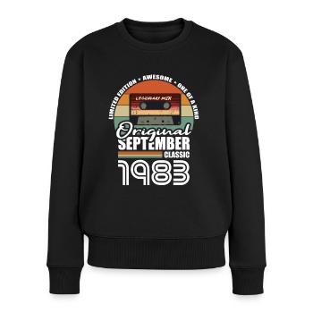 40th birthday Born September 1983 Original - Women's Premium Organic Jumper - black - Front - Julia (174cm)