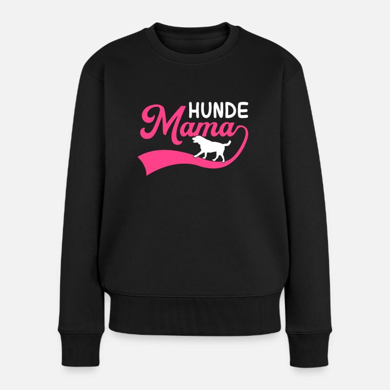 Hunde Mama - Frauen Premium Bio Pullover - Schwarz