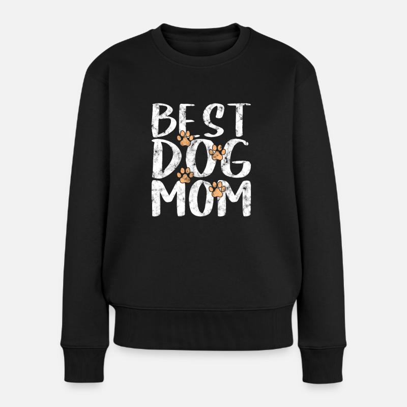Beste Hunde Mama - Frauen Premium Bio Pullover - Schwarz