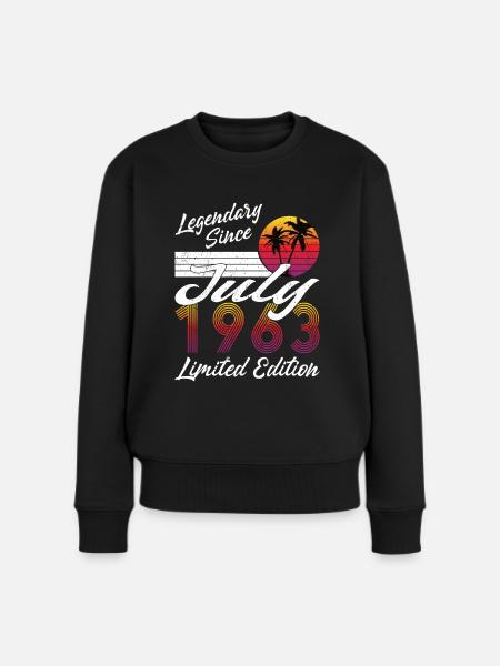 60. Geburtstag Jahrgang Juli 1963 Legendary 1963 - Frauen Premium Bio Pullover - Schwarz