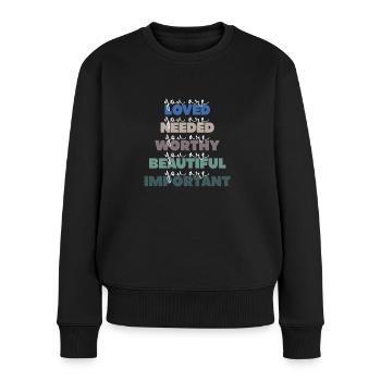 Santé mentale Sensibilisation aux maladies cérébrales humaines - Pull Premium bio Femme - noir - Devant - Julia (174cm)