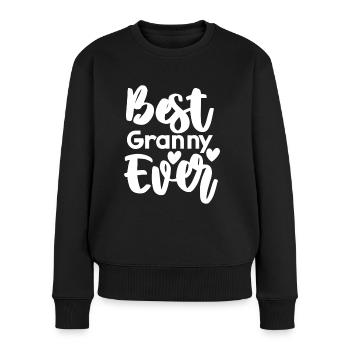 Best Granny Ever - Frauen Premium Bio Pullover - Schwarz - Vorne - Julia (174cm)