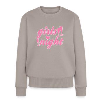 Mädels night - Frauen Premium Bio Pullover - Taupe - Vorne - Julia (174cm)