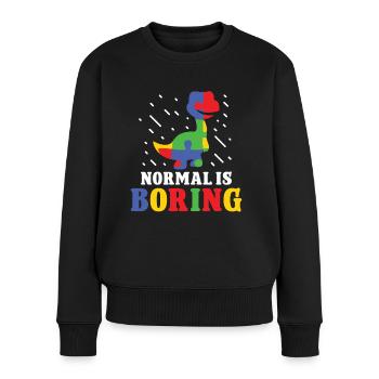 Autismus normal est ennuyeux Conscience de l’autisme - Pull Premium bio Femme - noir - Devant - Julia (174cm)