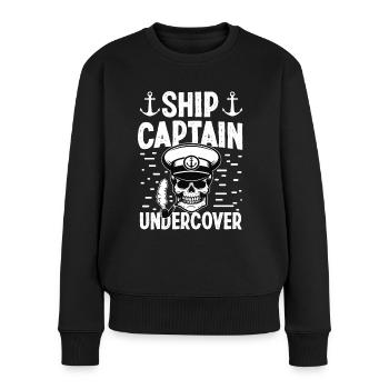 Captain Ship Captain Undercover Ship Boat Sailing - Women's Premium Organic Jumper - black - Front - Julia (174cm)