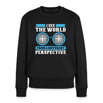 Blindheit World From Different Perspective Blinde - Frauen Premium Bio Pullover - Schwarz - Vorne - Julia (174cm)
