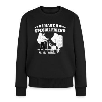 Blindheit Special Friend Blindness Awareness - Frauen Premium Bio Pullover - Schwarz - Vorne - Julia (174cm)