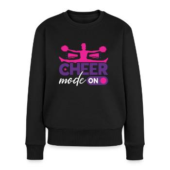 Cheerleading Cheer Mode On Loves Cheering Dancer - Frauen Premium Bio Pullover - Schwarz - Vorne - Julia (174cm)