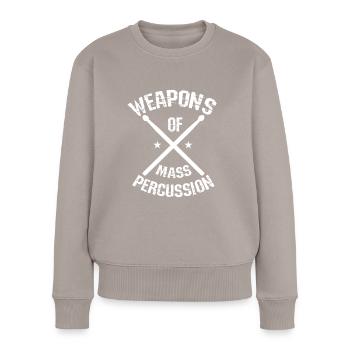 Drums Quote Drummer Music Band Drum Musician - Pull Premium bio Femme - taupe - Devant - Julia (174cm)