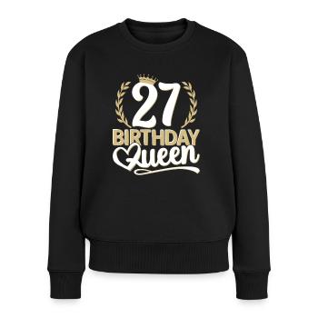 27th birthday woman 27 years old 27th 27er Queen - Women's Premium Organic Jumper - black - Front - Julia (174cm)