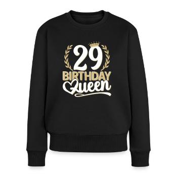 29. Geburtstag Frau 29 Jahre alt 29ter 29er Queen - Frauen Premium Bio Pullover - Schwarz - Vorne - Julia (174cm)