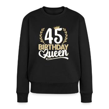 45e anniversaire femme 45 ans 45e 45er Queen - Pull Premium bio Femme - noir - Devant - Julia (174cm)