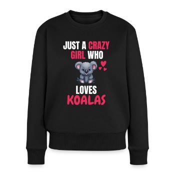 Crazy Girl Australie Animal Gift Koala - Pull Premium bio Femme - noir - Devant - Julia (174cm)