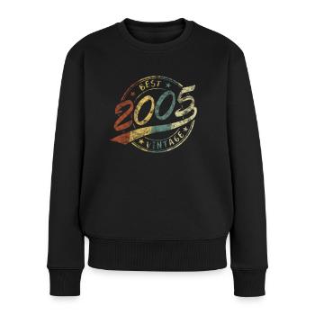 Meilleur Vintage Jahrgang 2005 Retro Design - Pull Premium bio Femme - noir - Devant - Julia (174cm)