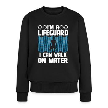 Pool Attendant Lifeguard Walk On Water Lifeguard - Women's Premium Organic Jumper - black - Front - Julia (174cm)