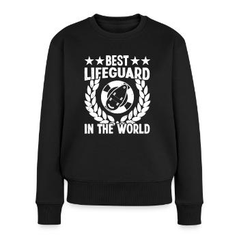 Meilleur sauveteur de préposé à la piscine dans World Lifeguard - Pull Premium bio Femme - noir - Devant - Julia (174cm)